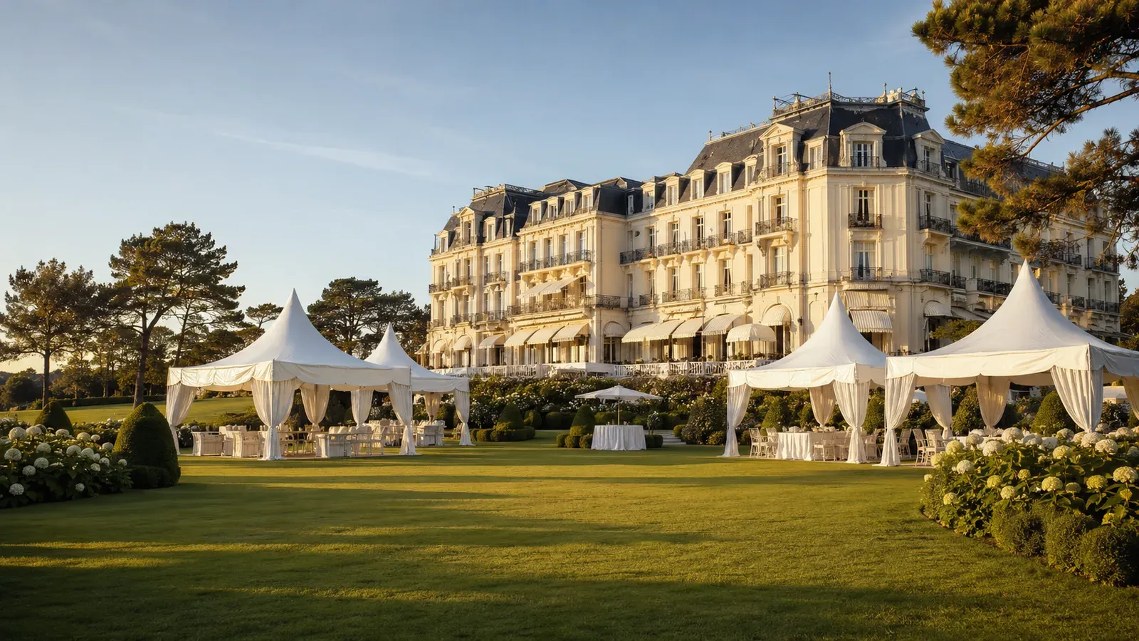 Terrasse d'un établissement de prestige