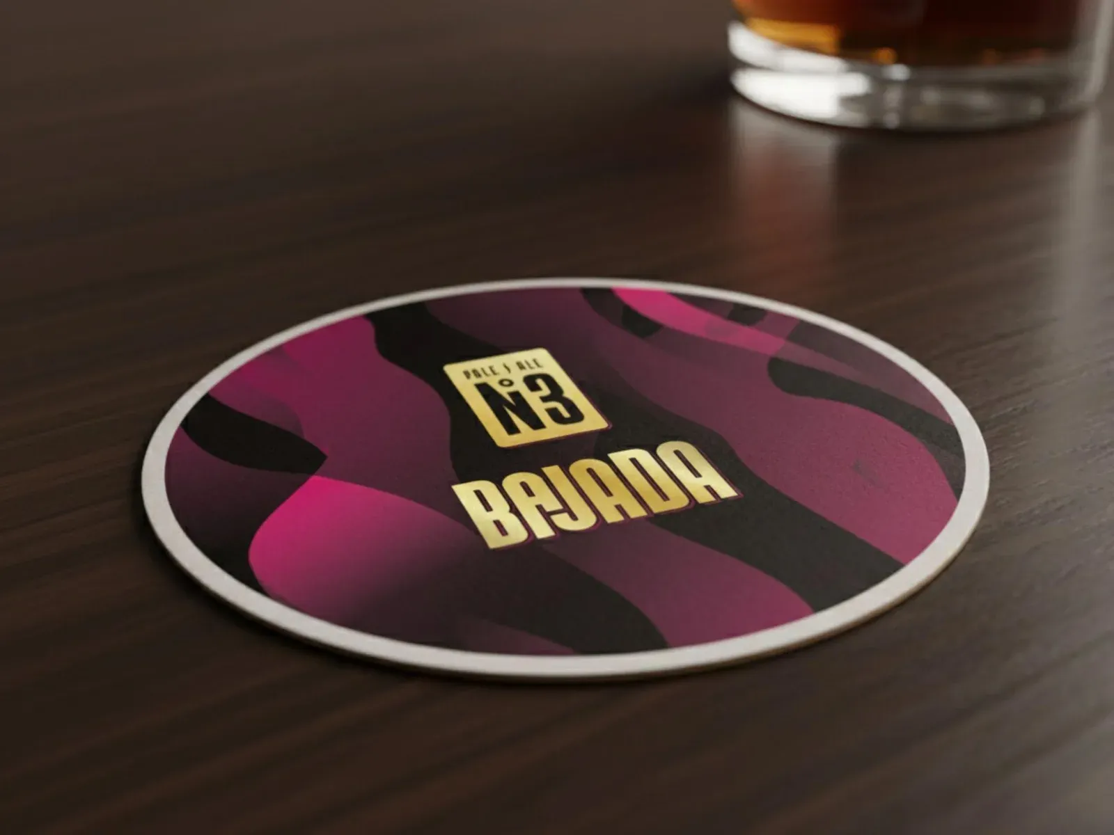Sous-bock Bajada sur une table