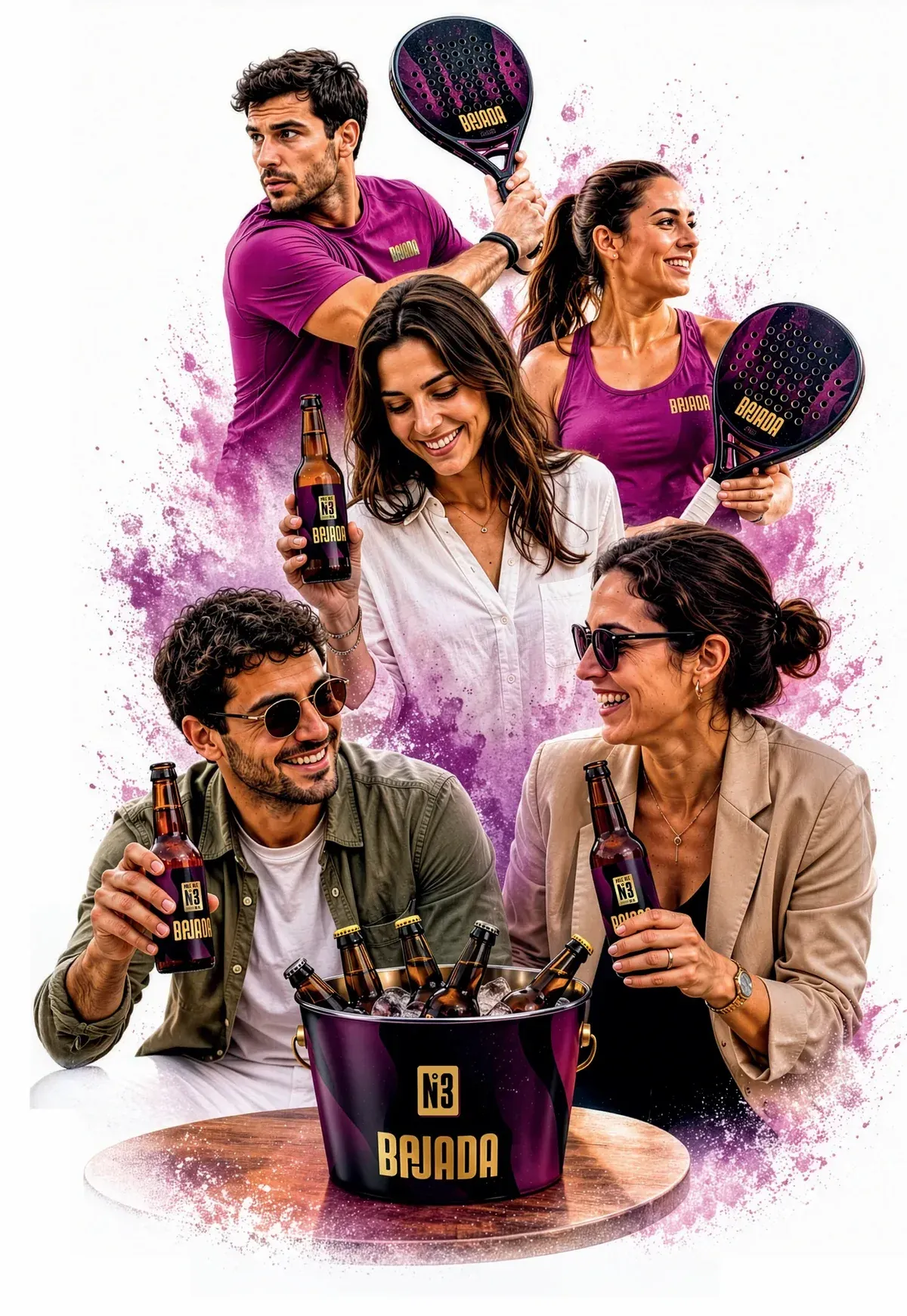 Composition padel Bajada (illustration détourée)